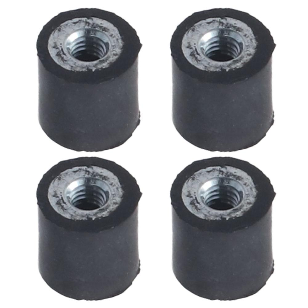 4Pcs Useful Round Rubber Mounts Black Female Vibration Isolator Shock Absorber Garage Motor, Car Boat