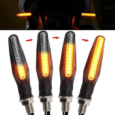 2/1 STÜCK LED Motorrad Blinker Licht 12 SMD Rücklicht Blinker Lauflicht IP68 Biegsame Motorrad Blinklichter