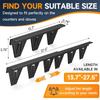 Kitchen Stove Crevice Covers in Stainless Steel with Spaced Support Tabs to Help Block Crumbs and Spills without Adhesive