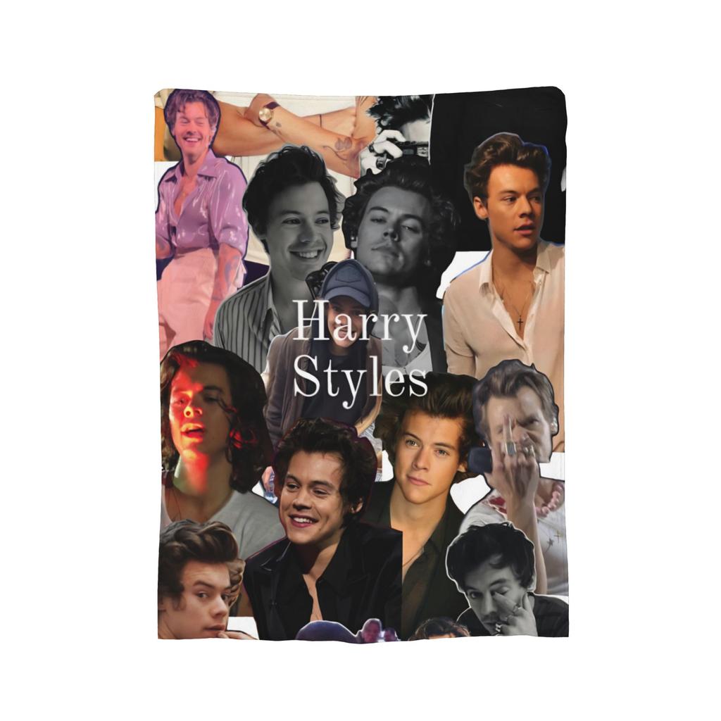 Harry Styles Deka Korálový Fleece Plyš Tištěná Prodyšná Lehká Tenká Přehozovádeka pro Domácnost Pohovku Přehoz na Postel