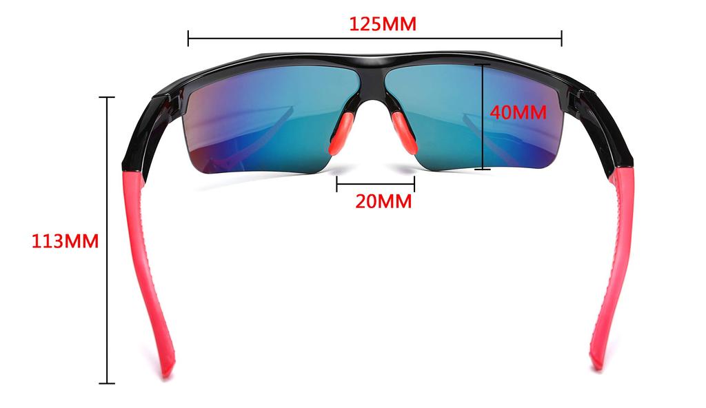 Feisedy Sports Polarized UV TR90 Perfect for and B2454 Kids' Sunglasses, Lenses, Protection, Ultralight, Golf, Jogging, Baseball, Bass, Fishing,