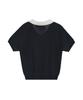 REST&RECREATION V-Neck Collar Knit Top - Navy
