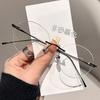 Trendy rimless glasses for female students, suitable for prescription lenses, stylish and ultra-light eyeglass frames