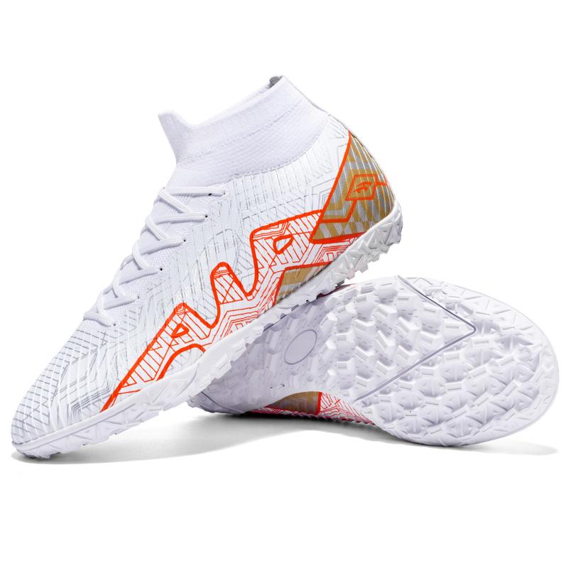 New high-top football shoes, men's long nails and broken nails, outdoor sports competition training shoes, young students and men