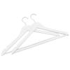 Cintres antidérapants - vidaXL - 20 pcs - Bois dur - Blanc - Crochet rotatif 360°