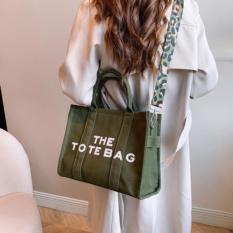Damska torba płócienna typu tote o dużej pojemności