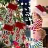 Alphabets Holiday Sock Decoration With Polyester Materials Quick Attachment Hook Multipurpose Festival Ornament