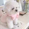 Adorable Dog Vest with Delicate Bowknot Teddy Clothes Summer Two-legged Pet Apparel Cat Clothes Breathable  Tank Top