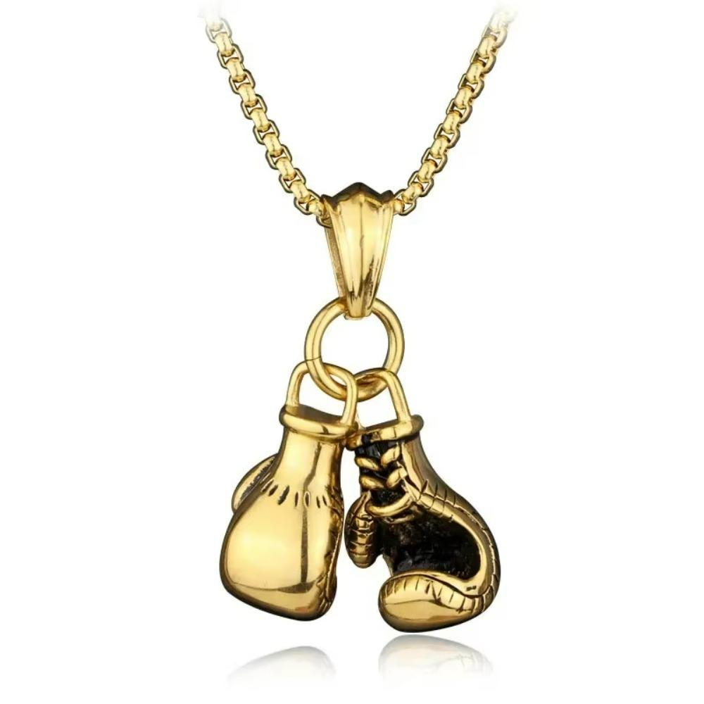 SUMENG New Retro Boxing Gloves Pendant Necklace Men Retro Hip Hop Alloy Fashion Punk Necklace Accessories Gifts