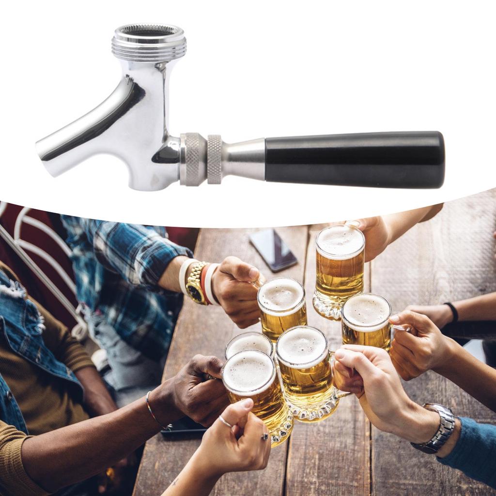Forkrommet Messing Ølkran med Hurtigkobling Enkel Rengjøring Ølkran for Jevn Skjenkeopplevelse