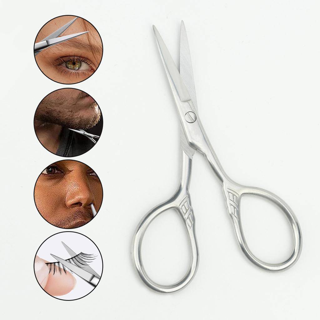Professional Manicure Scissors Stainless Steel Cuticle Precision Beauty Grooming for Nail Facial Hair Eyebrow Eyelash Nose Hair