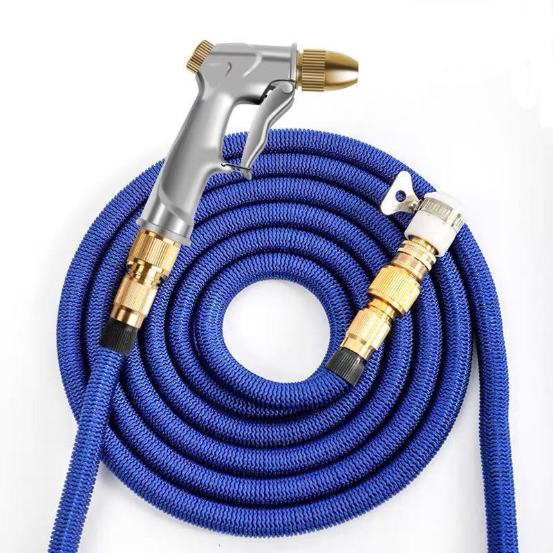 High-Pressure Telescopic Water Hose and Spray Nozzle for Car Wash and Garden Use
