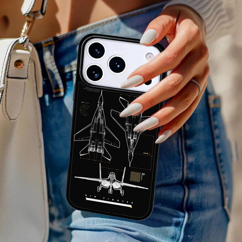 Airplane Aircraft Phone Case For iPhone 17 Air 14 15 13 12 Max Cover For Apple 14 15 16 16e 11 Pro Max Plus Coque