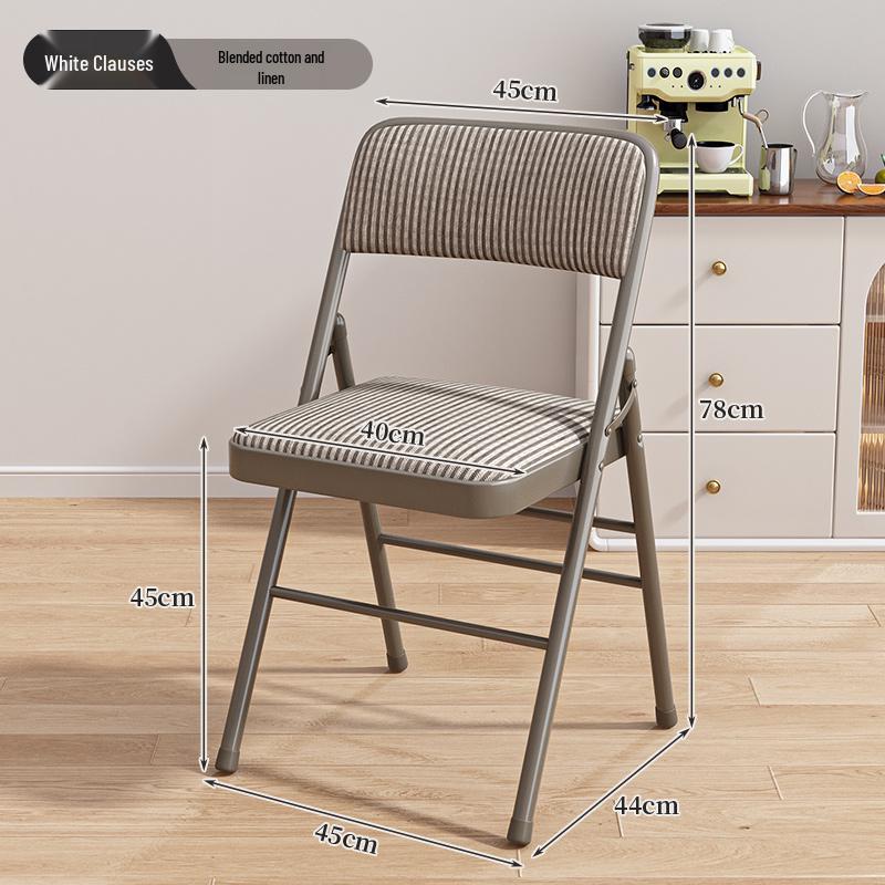Portable Folding Chair with Backrest - Ideal for Home, Office, Dorm, or Dining