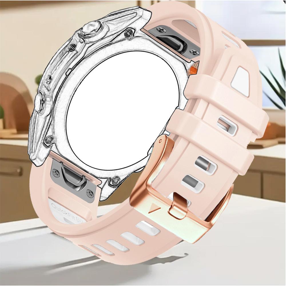 Quickfit 20mm Silicone Watch Band For Men And Women  For Garmin Watch Fenix 8-43mm Smartwatch Accessories Festival Watch Strap