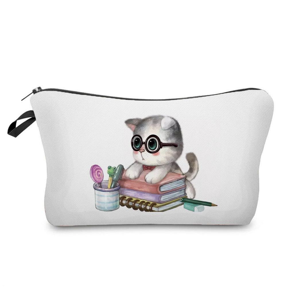 Women Flower Print Cosmetic Bag Toiletries Organize Travel Storage Case 6666