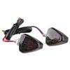 Black Motorcycle LED Turn Signals Light Motorbike Indicator Lamp Scooter Amber Universal