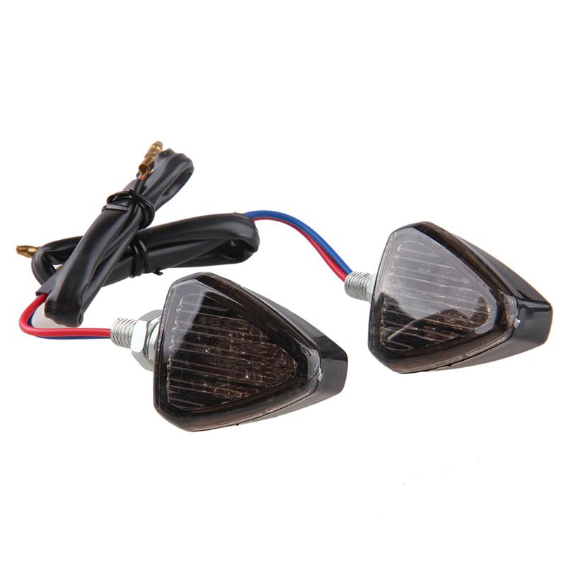 Black Motorcycle LED Turn Signals Light Motorbike Indicator Lamp Scooter Amber Universal