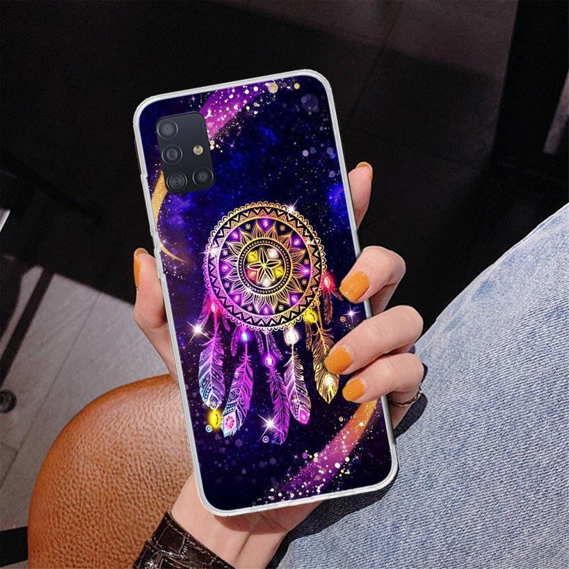Retro Feather Dreamcatcher Phnoe Case for Samsung Galaxy A12 A22 A32 A42 A52 A51 A50S A20S A10S A41 A31 A21S A40 A30S A20E A71 A