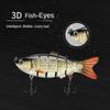 Fishing Lure 5 Segments Crank 3D Eyes Fish Shape Tackle Hook 10cm/17g 1pc
