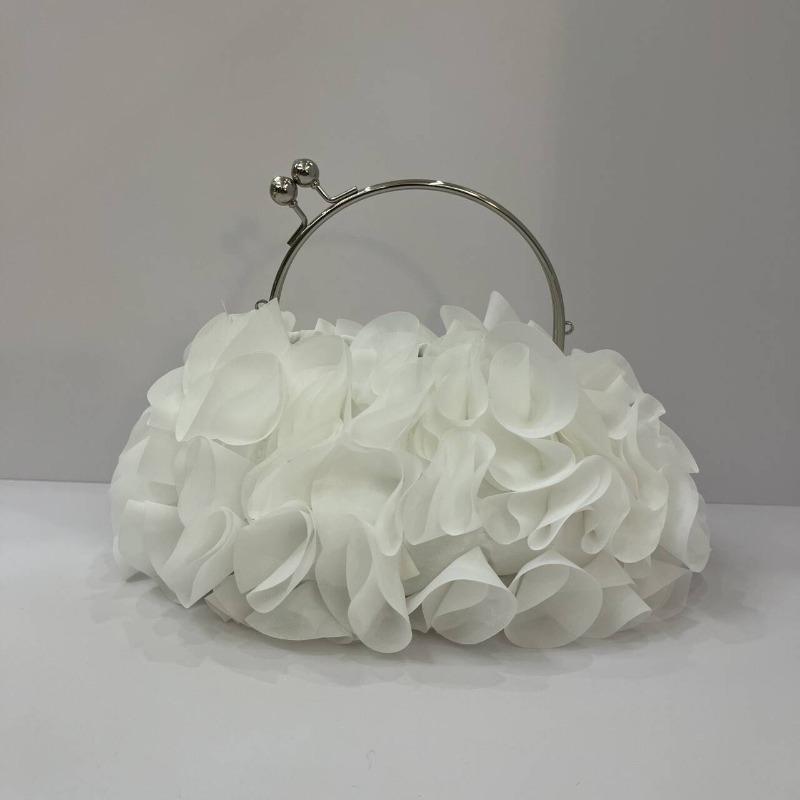 

New temperament lady flower lady dinner handbag wedding banquet cheongsam with clutch bag summer білий