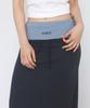 Sordi Two-Tone Long Skirt_Navy