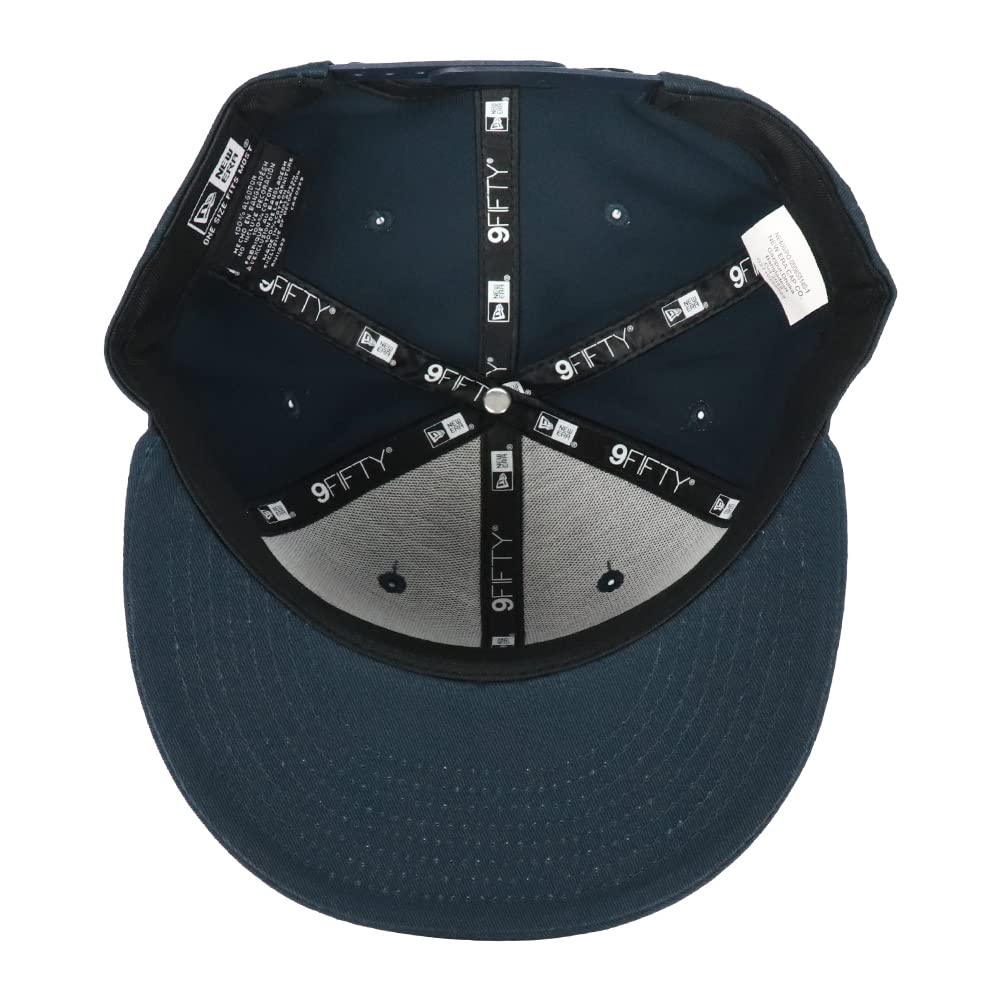 New Era 9FIFTY NE400 Snapback Baseball Solid with 99HeadwearShop Deep Free Size Men's Cap, Color, Sticker, Unisex, Navy, [Used]