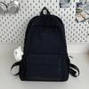 Schoolbag Pink Simple Backpack Female Student Schoolbag Large Capacity Japanese Ins Wind Backpack Cute Plush Pendant Versatile