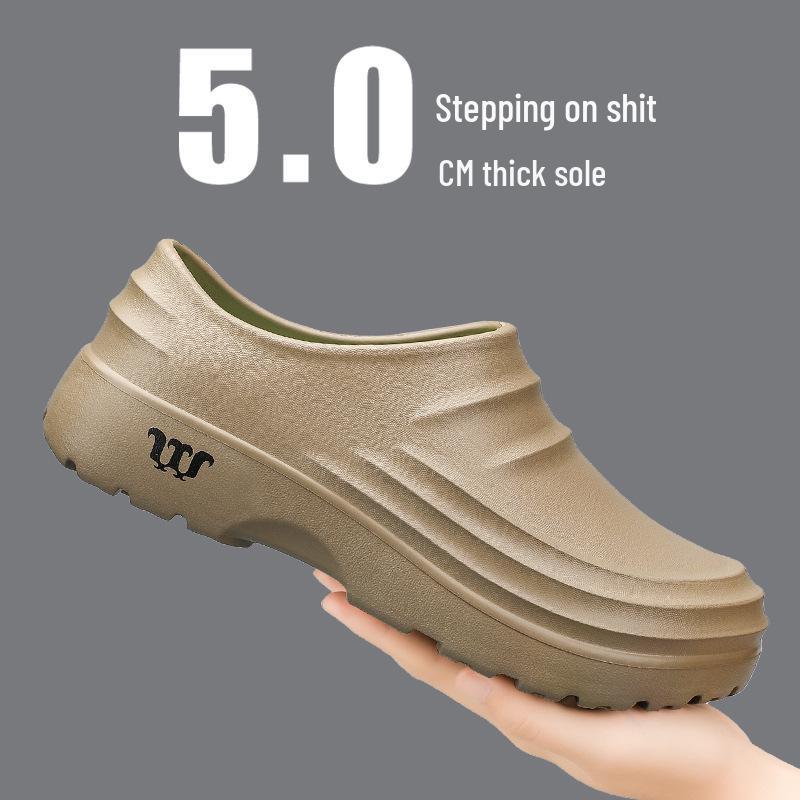 Chef Men's Non-Slip Waterproof Work Shoes - Oil-Resistant, Hotel-Grade, Durable, Soft Sole for Kitchen Safety
