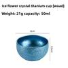 Pure Titanium Double-layer Small Tea Cup Coffee for Outdoor Camping Coffee and Tea Tableware Set Brewing Tea Cup 50ML Teapot