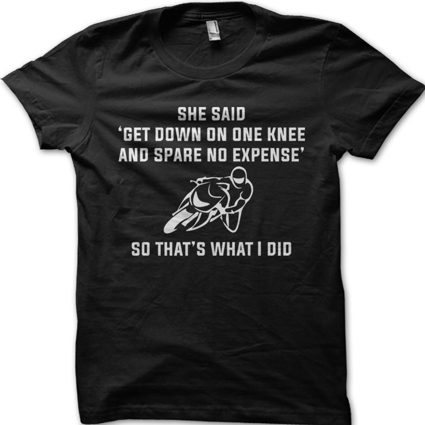 

Down On One Knee Biker Superbike Motorcycle Funny fathers day 100% Cotton T-shirt Mens Tees Top OZ9126 2XL