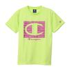 Champion Short Sleeve Crew Neck Graphic Logo Shorts Basic Size 110 Kids' T-Shirt, Quick-Drying, Print, T-Shirt & Set, Sports, CK-ZSW04, Lime,