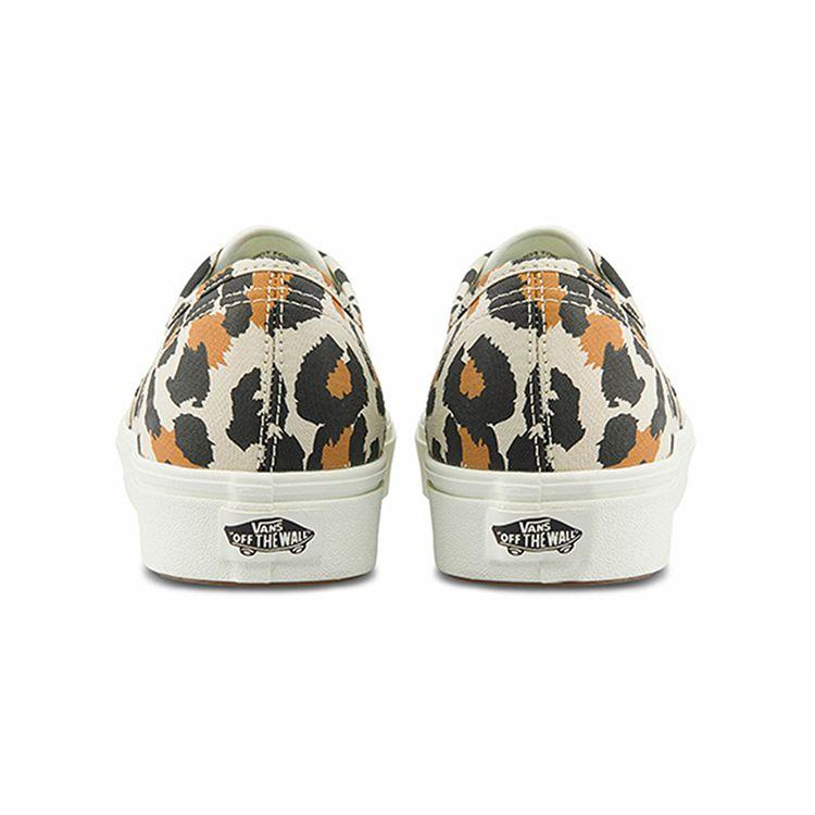 Vans Authentic Comfycush Canvas Leopard Print Low Top Skate Shoes Unisex Sneaker Black Yellow VN0A3WM747B