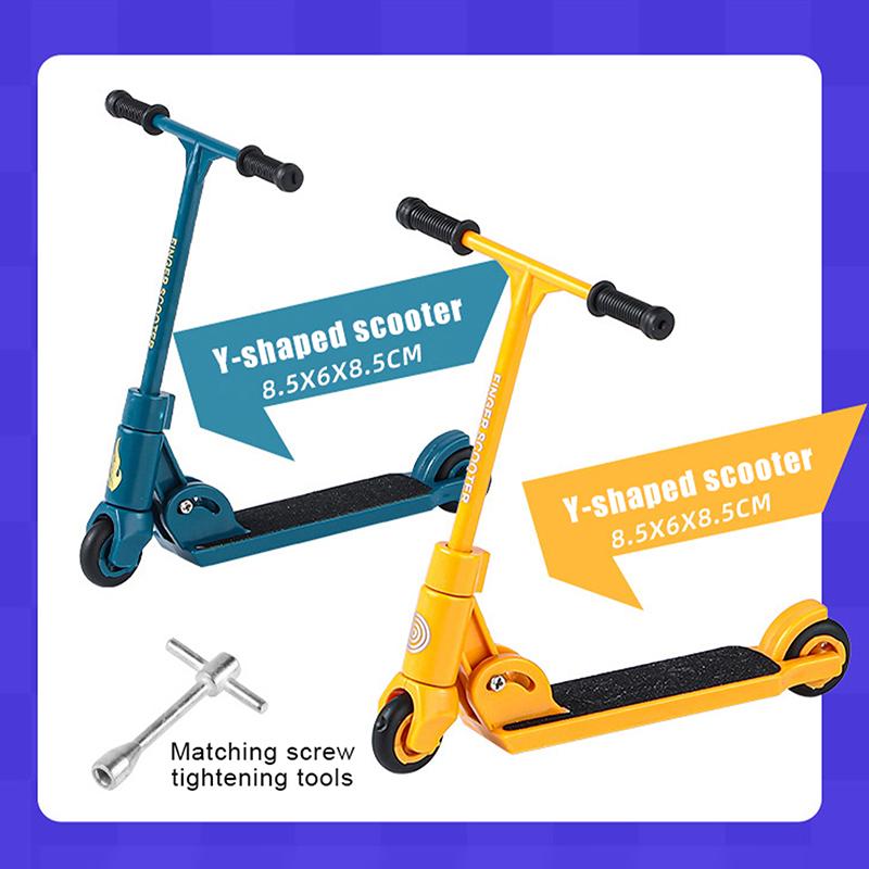 Kids Kick Scooter Finger Bmx Foldable T-Type Finger Scooter With Brake Educational Toys Finger Skateboards Fun Fingertip Movemet