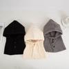 Korean Balaclava Hat Integrated Outdoor Warm Ear Protection Wool Knitted Hat Women's Autumn and Winter Hat Scarf