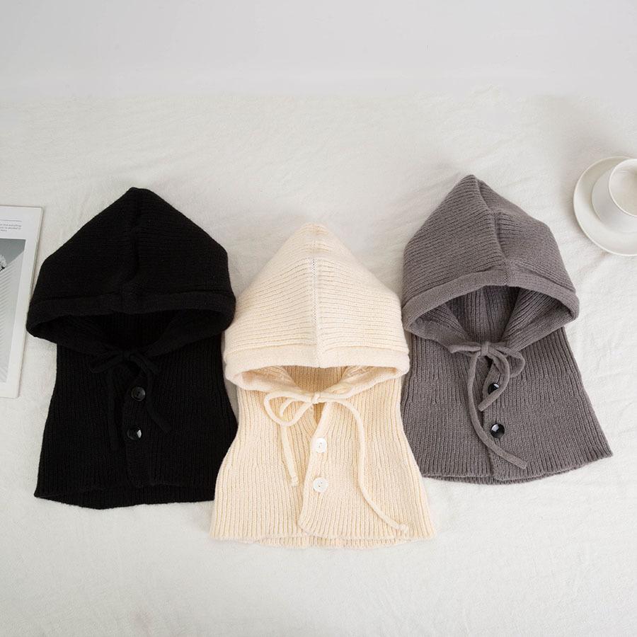 Korean Balaclava Hat Integrated Outdoor Warm Ear Protection Wool Knitted Hat Women's Autumn and Winter Hat Scarf