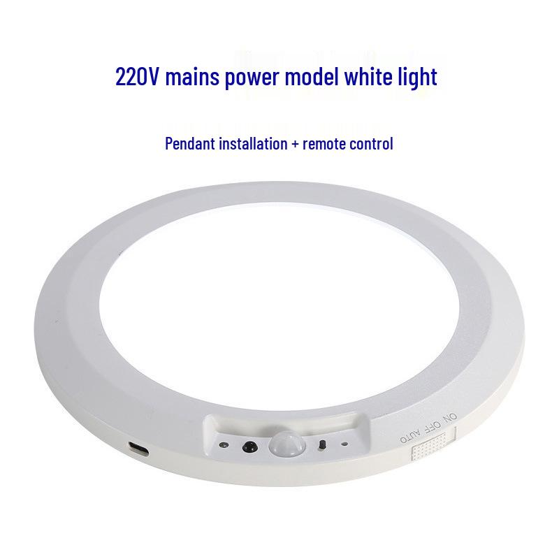 Wireless LED Ceiling Night Light for Hallway, Bedroom, and Corridor - Induction Charging, Home Decor Fixture