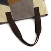 Damen Patchwork Handtasche - Vintage Gespleißte Canvas Tote mit Obergriff & Crossbody-Funktion