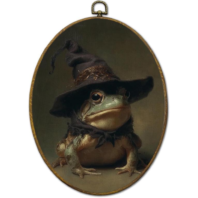 QZQE Vintage Western Cowboy Oval Wall Art Decor Framed, Rustic Country Cowboy Rodeo Oval Canvas Prints, Retro Western Horse Wall Hanging Decor for