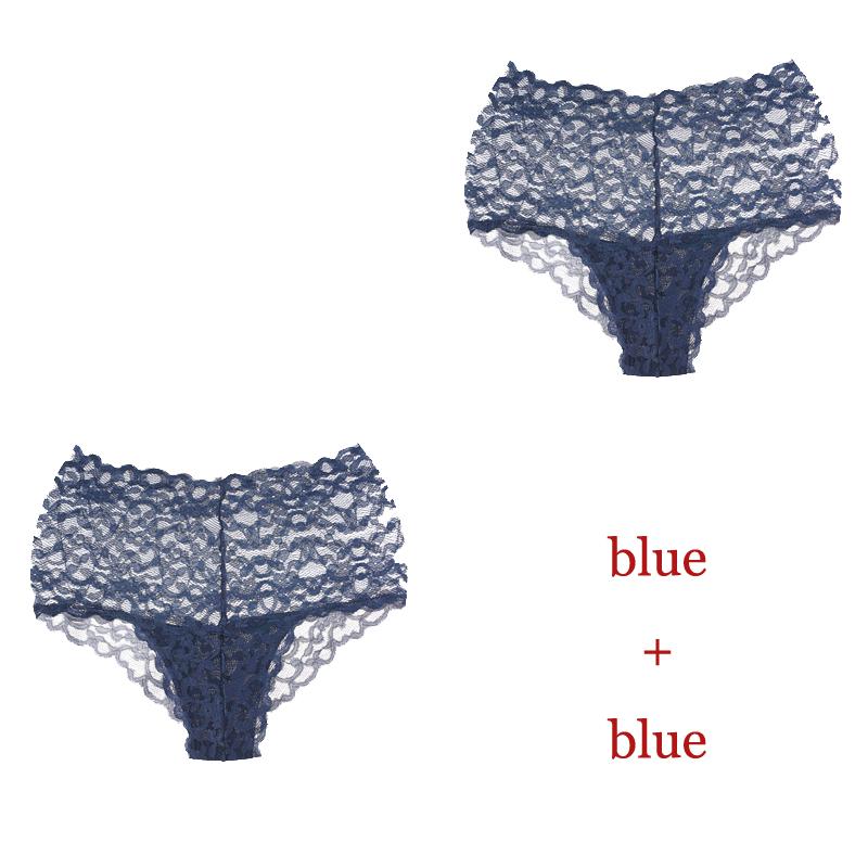 CINOON 2Pcs/lot New Panties Women Lace Underwear Sexy High Waist Briefs Embroidery G String Underpant Solid Transparent Female Lingerie