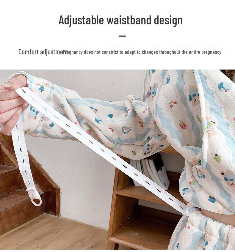 Air Cotton Maternity Pajama Set: Spring & Autumn Nursing and Postpartum Wear for Women