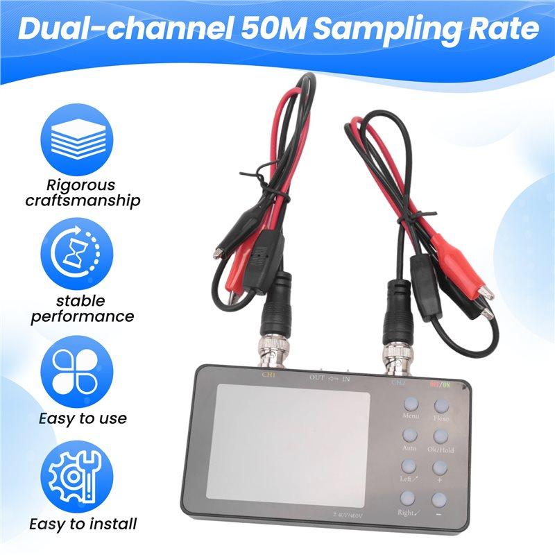 A34R Digital Oscilloscope Dual-Channel 50M Sampling Rate 10M Analogue Bandwidth 6A Current Waveform Measurement