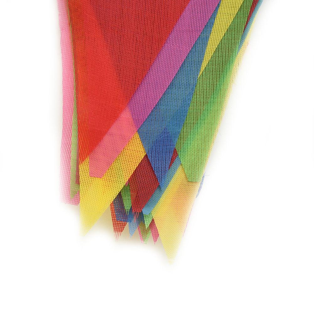 Wimpelkette für Festival Wimpel Geburtstagsparty Feiertagsdekoration Polyester Pongee 14*20cm Bunt Mehrfarbig