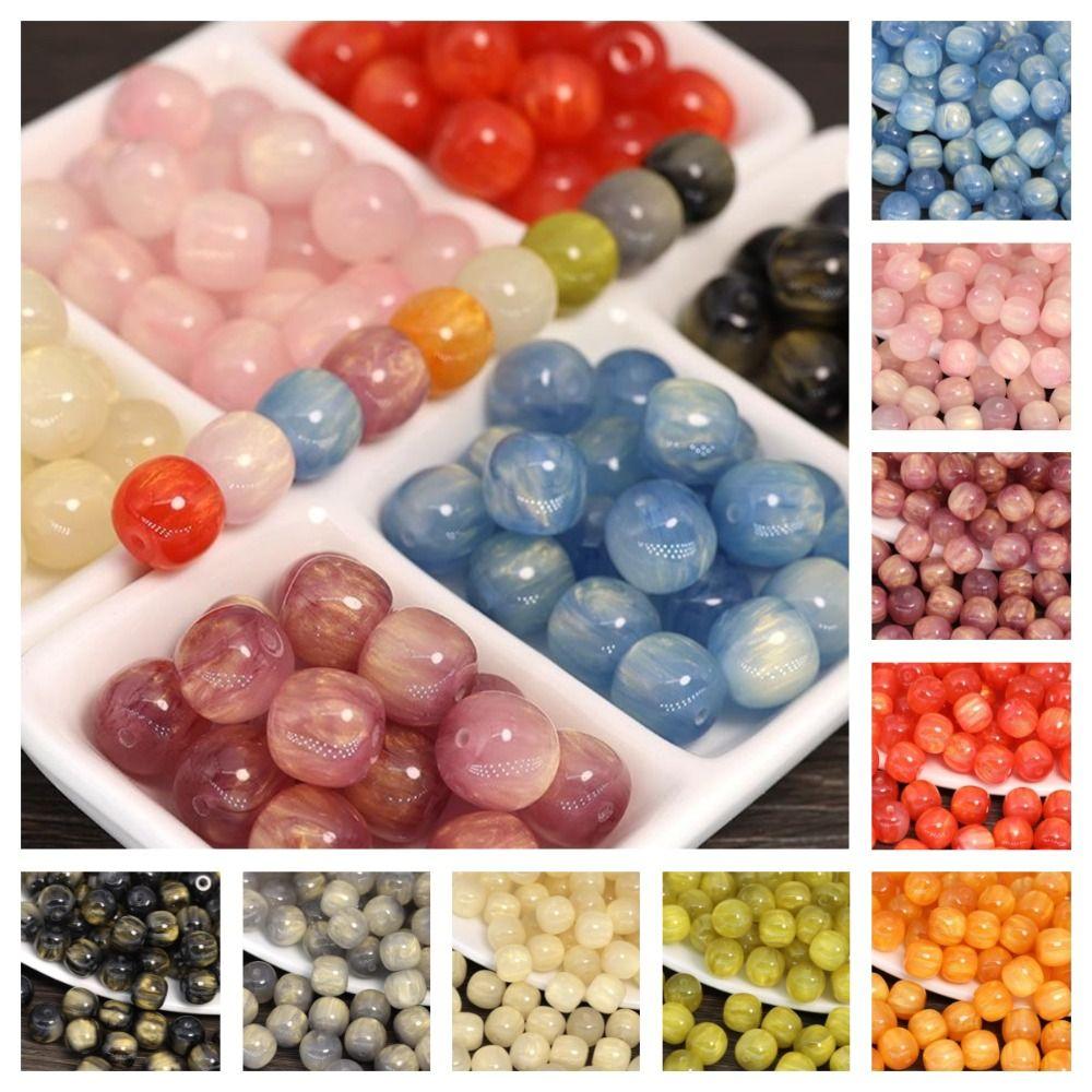 

Круглые глянцевые разноцветные бусины ручной работы, ожерелье, сделай сам, ювелирные аксессуары, подвеска с разделительными бусинами