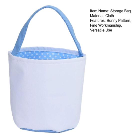 Wielkanocna Torba na Prezent Ręczna Wzór Królika Uchwyt Koszyk na Polowanie na Jajka DIY Prezent Pouch na Cukierki