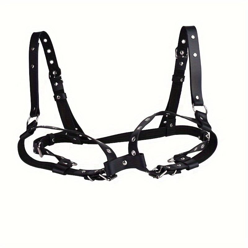 Faux Leather Chest Harness Belt for Women - Erotic Breast Teaser & Stimulating Massage Toy, Perfect for Couples' Flirting Play