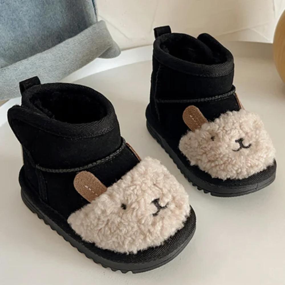 

Baby Girl Shoes Snow Boot Winter Plush Warm Shoes Winter Shoe Thick Shoe Winter Short Boot for Girl 26 чорний