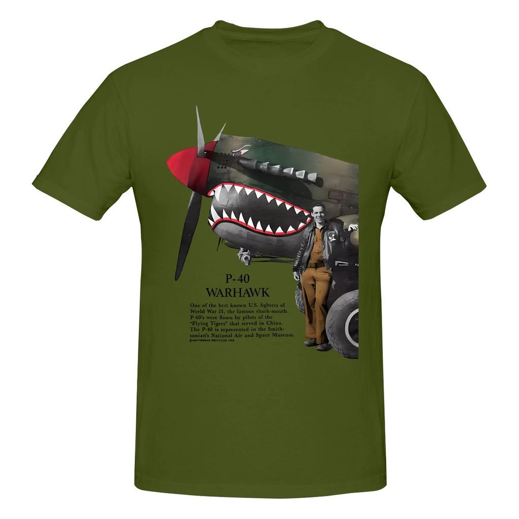 P40 Warhawk Oversize Tshirt Korean Style Casual Threediunisexsional Printing Tshirt