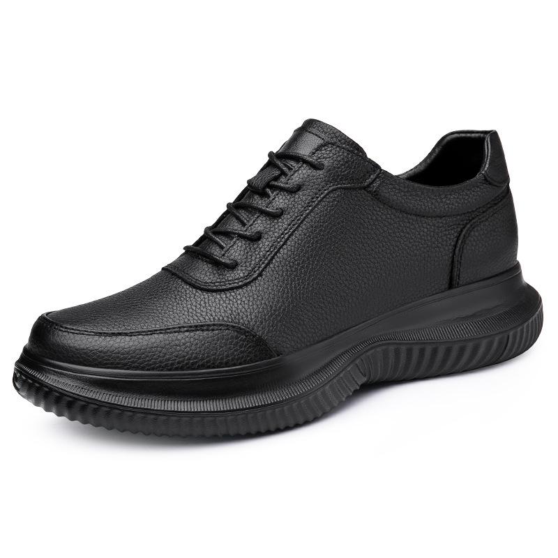 Men s Invisible Height-Increasing Leather Sneakers - 7CM Lift, Breathable, Thick Sole, Casual Autumn Design, Versatile Dad Shoes 41