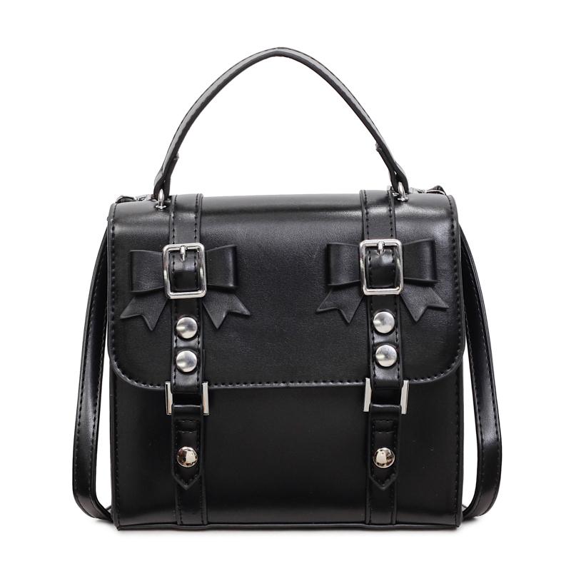 

Solid Color PU Buckle Fashi Backpacks British Style Student Commuting Versatile Backpacks 2026 High Quality Temperament Bags чёрный